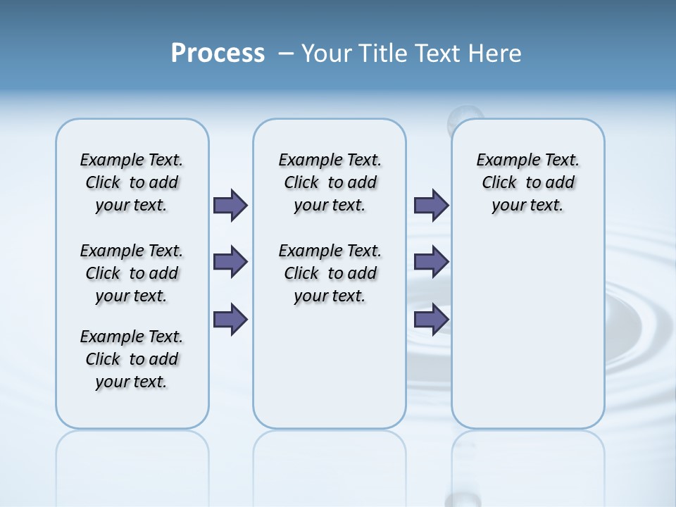 Clean Water And Water Bubbles In Blue PowerPoint Template