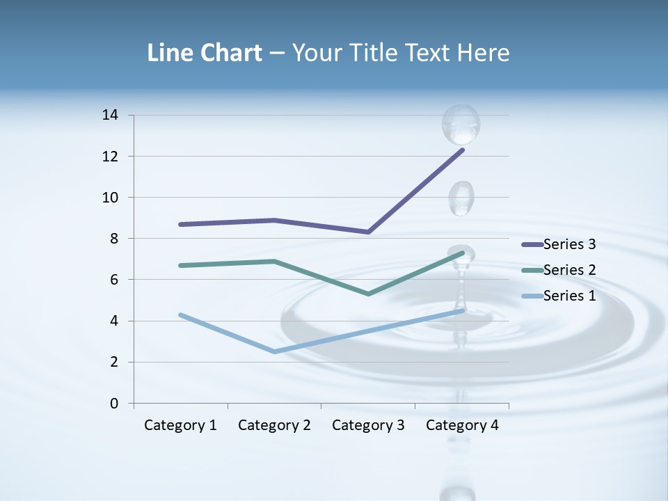 Clean Water And Water Bubbles In Blue PowerPoint Template