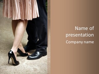 Legs Of The Groom And The Bride PowerPoint Template