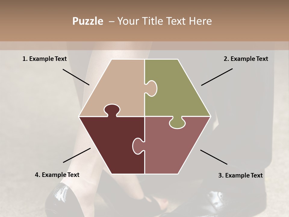 Legs Of The Groom And The Bride PowerPoint Template