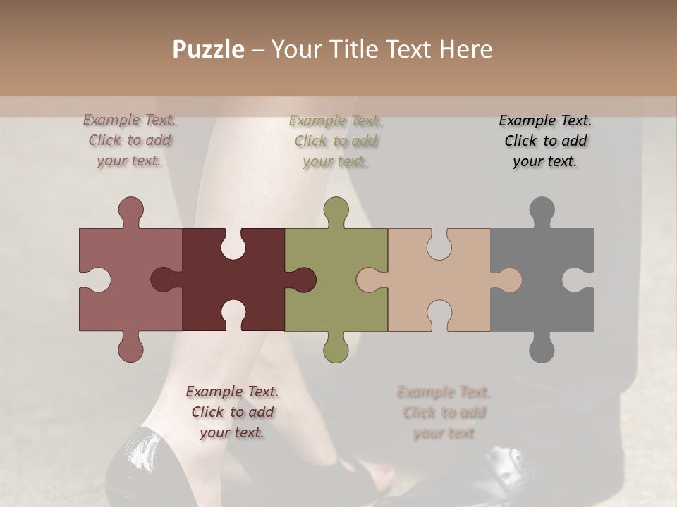 Legs Of The Groom And The Bride PowerPoint Template