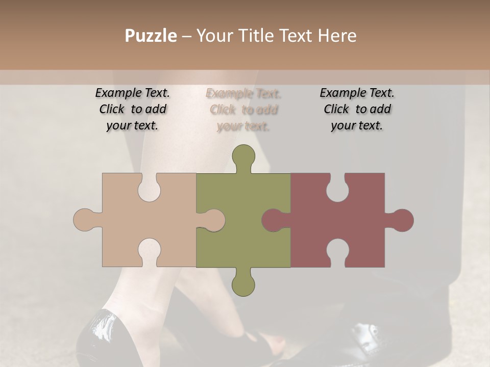 Legs Of The Groom And The Bride PowerPoint Template