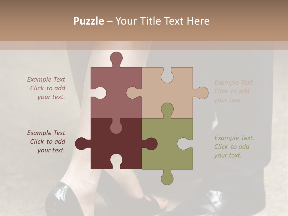 Legs Of The Groom And The Bride PowerPoint Template