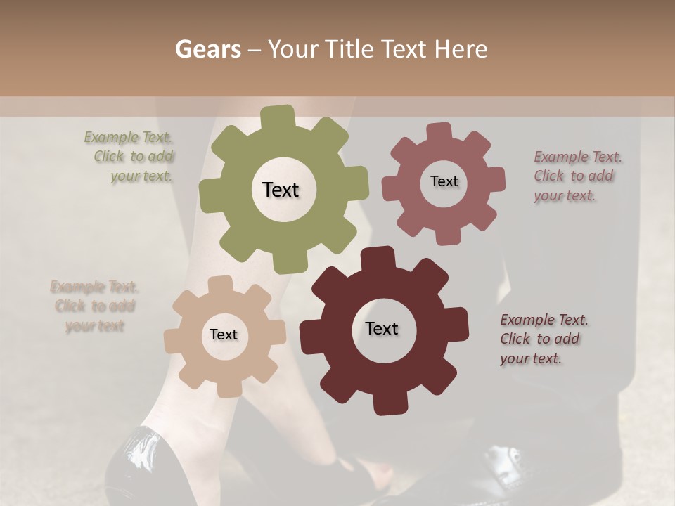 Legs Of The Groom And The Bride PowerPoint Template