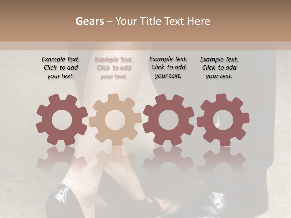 Legs Of The Groom And The Bride PowerPoint Template