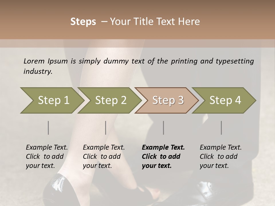 Legs Of The Groom And The Bride PowerPoint Template