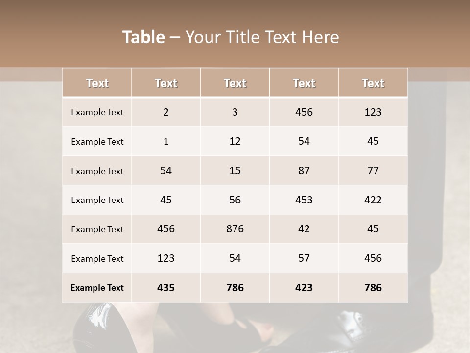 Legs Of The Groom And The Bride PowerPoint Template