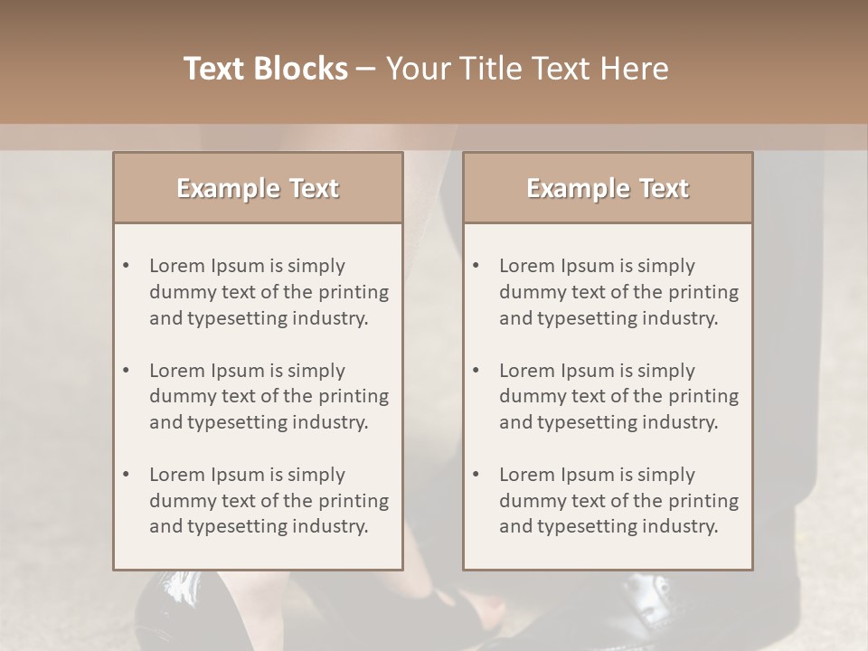 Legs Of The Groom And The Bride PowerPoint Template
