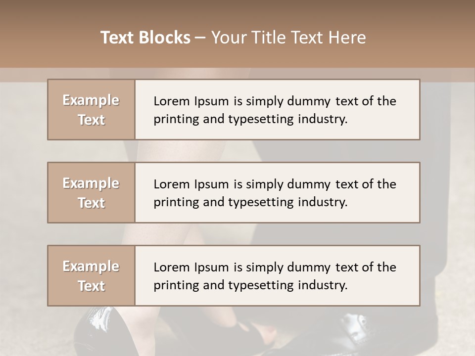 Legs Of The Groom And The Bride PowerPoint Template
