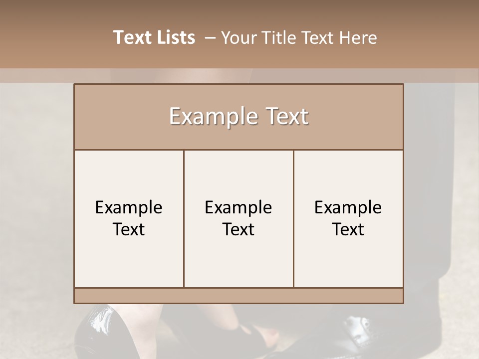Legs Of The Groom And The Bride PowerPoint Template