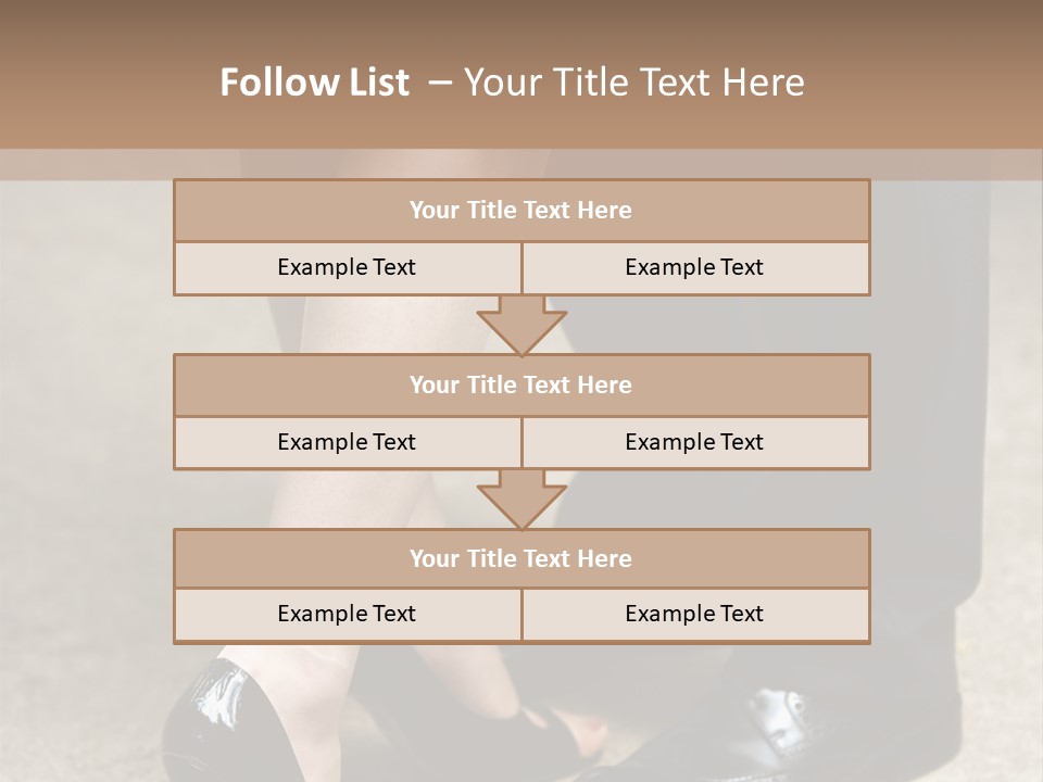 Legs Of The Groom And The Bride PowerPoint Template