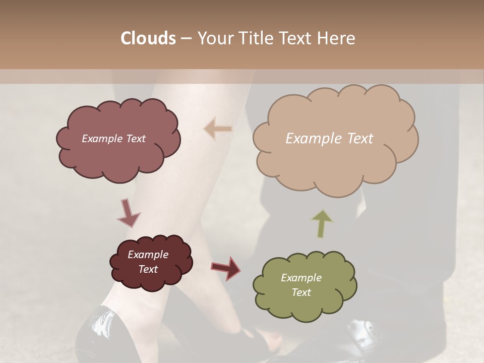 Legs Of The Groom And The Bride PowerPoint Template