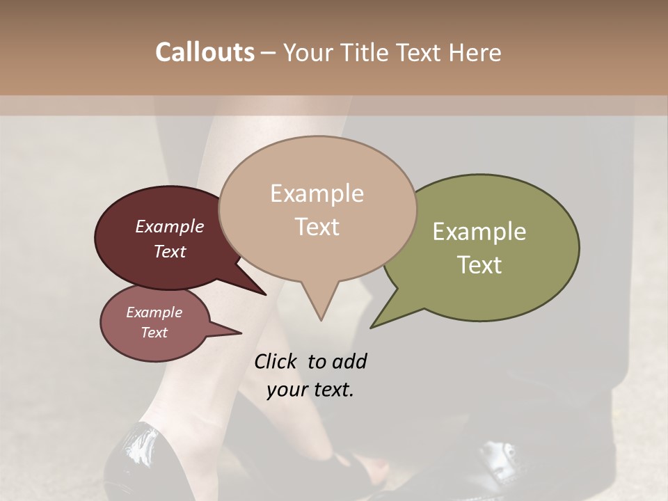 Legs Of The Groom And The Bride PowerPoint Template