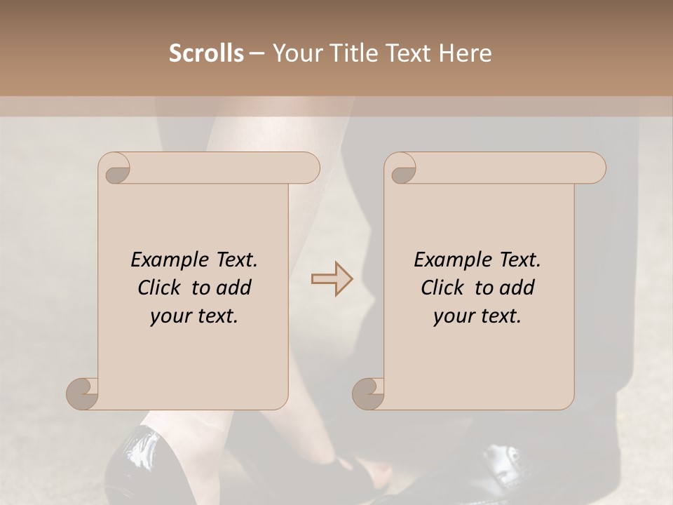 Legs Of The Groom And The Bride PowerPoint Template