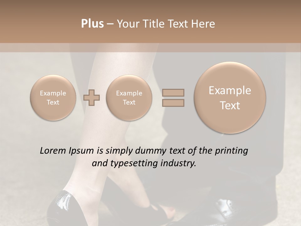 Legs Of The Groom And The Bride PowerPoint Template