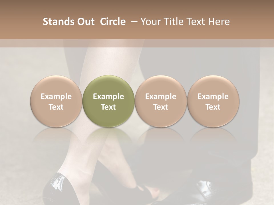 Legs Of The Groom And The Bride PowerPoint Template
