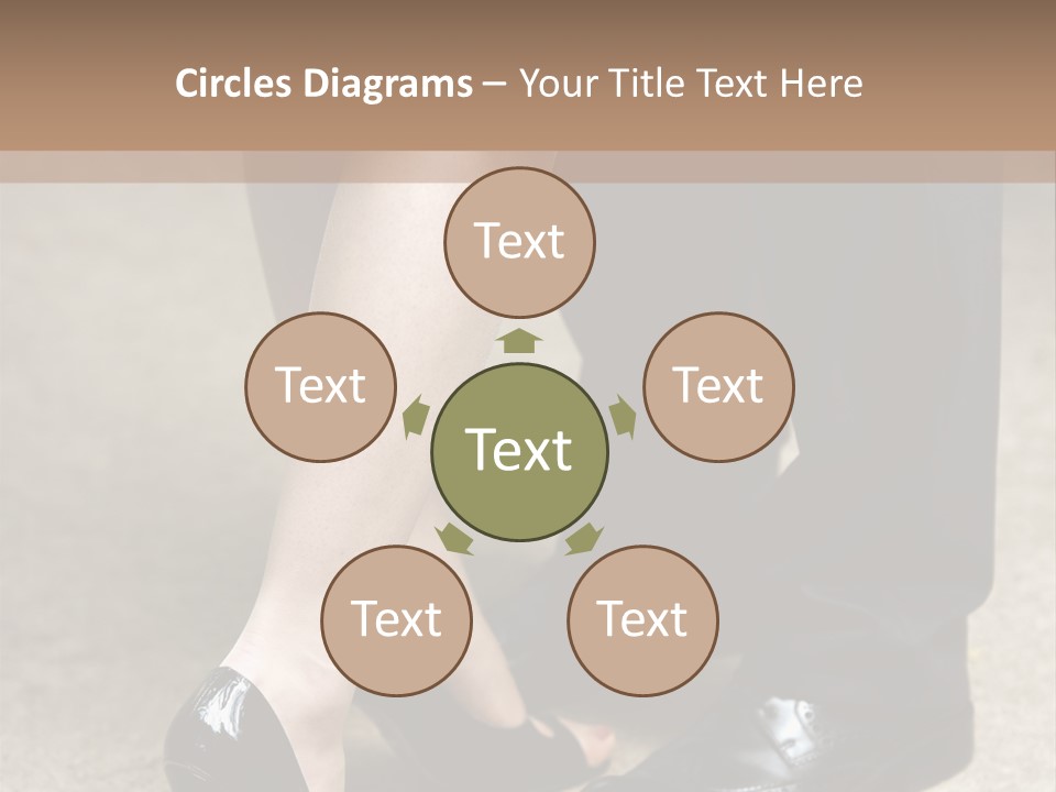 Legs Of The Groom And The Bride PowerPoint Template