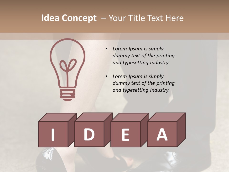 Legs Of The Groom And The Bride PowerPoint Template