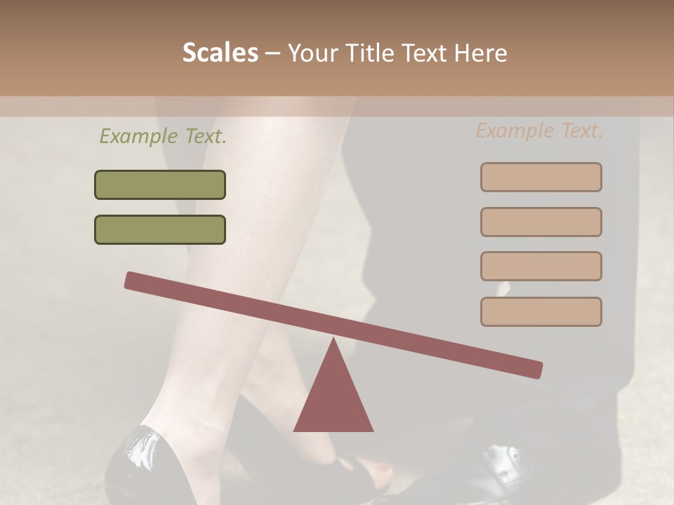 Legs Of The Groom And The Bride PowerPoint Template