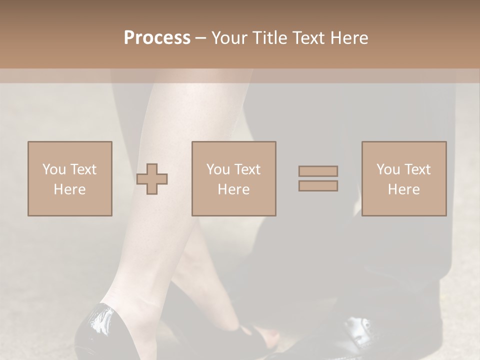 Legs Of The Groom And The Bride PowerPoint Template