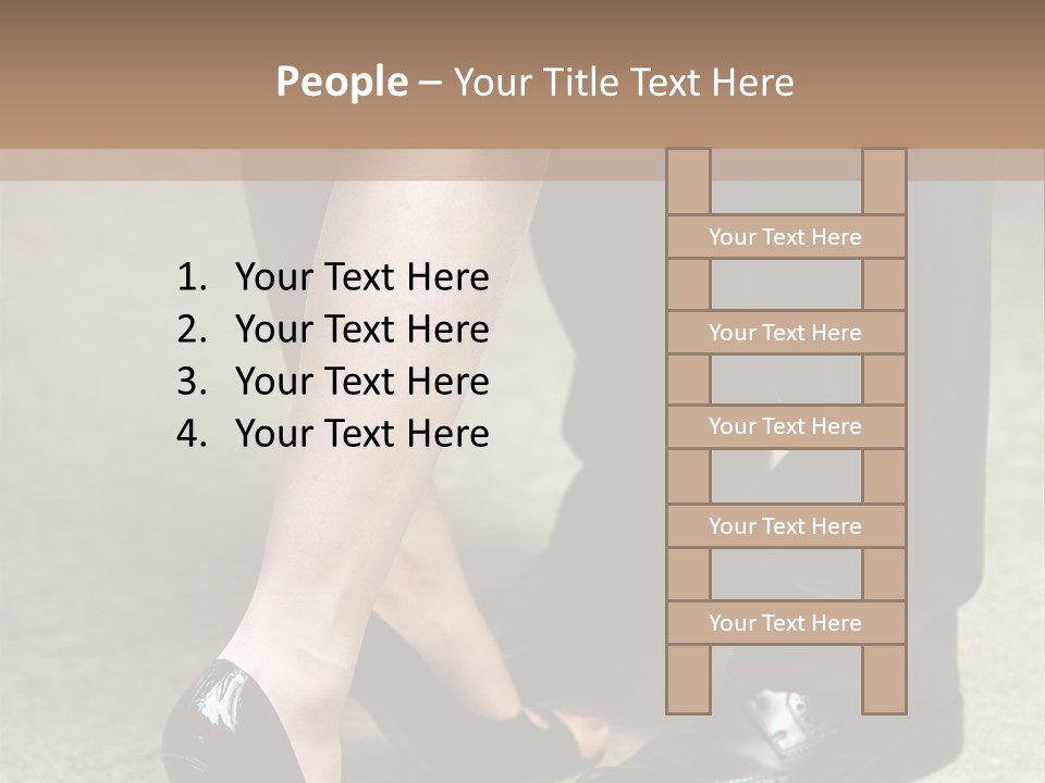 Legs Of The Groom And The Bride PowerPoint Template