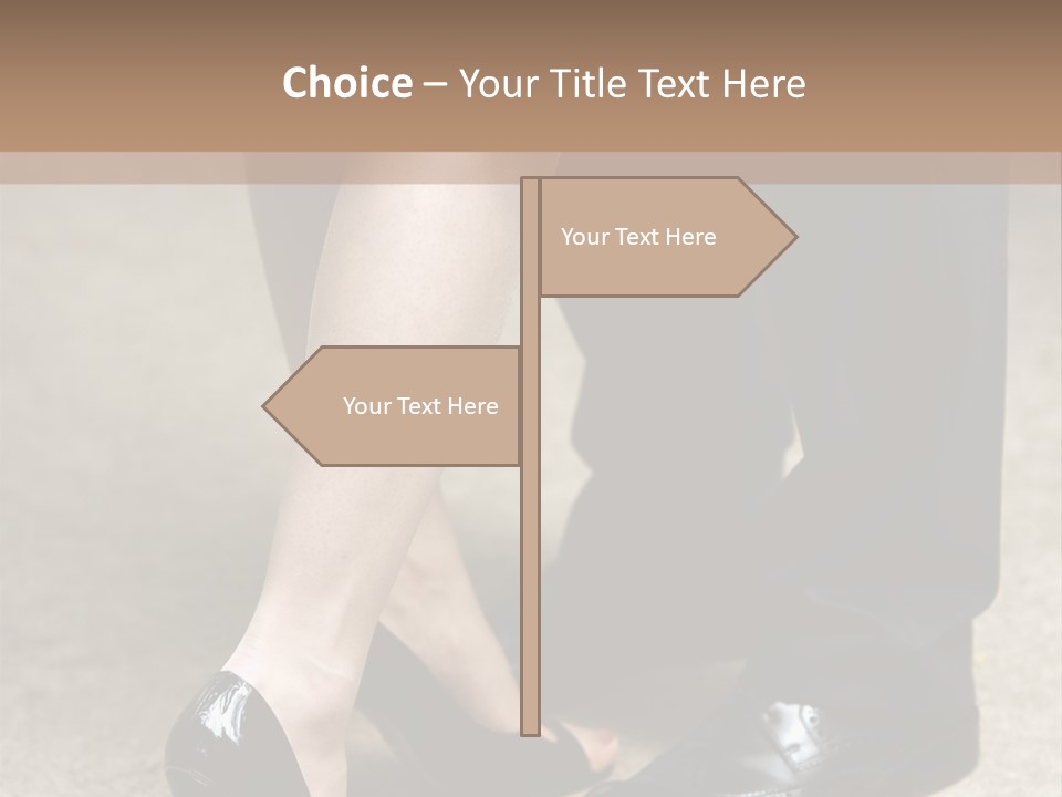 Legs Of The Groom And The Bride PowerPoint Template