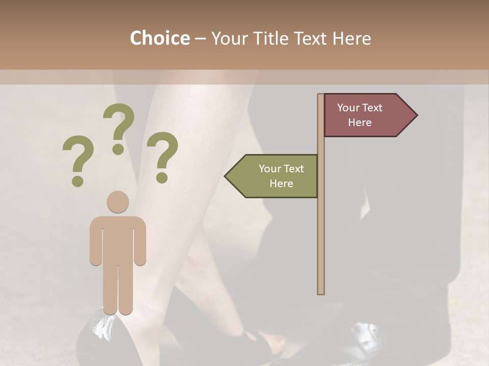Legs Of The Groom And The Bride PowerPoint Template