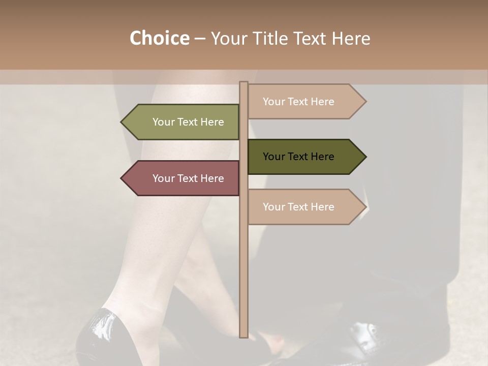 Legs Of The Groom And The Bride PowerPoint Template