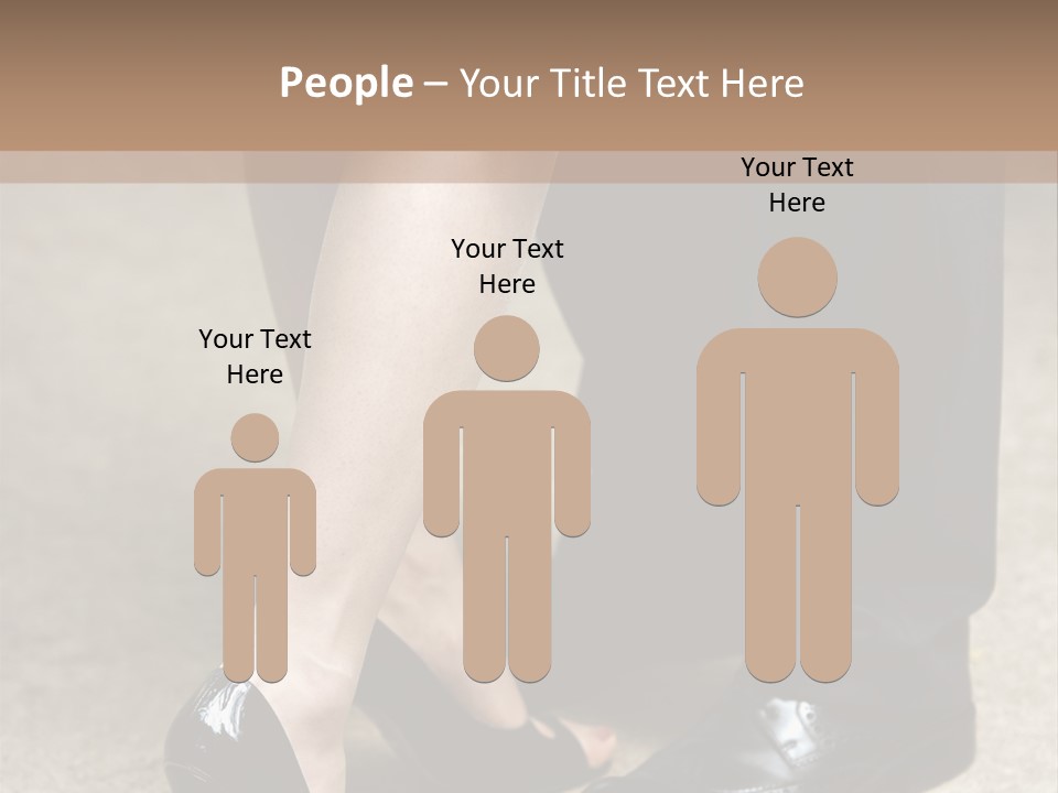 Legs Of The Groom And The Bride PowerPoint Template