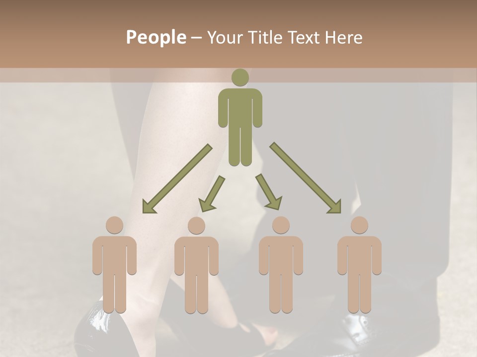 Legs Of The Groom And The Bride PowerPoint Template