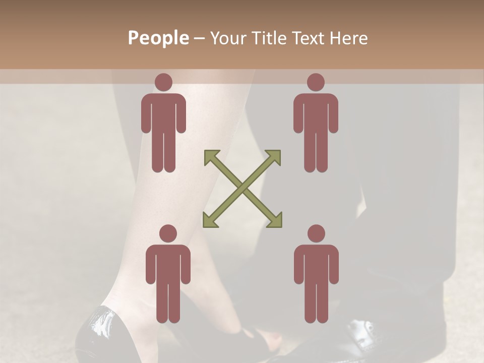 Legs Of The Groom And The Bride PowerPoint Template