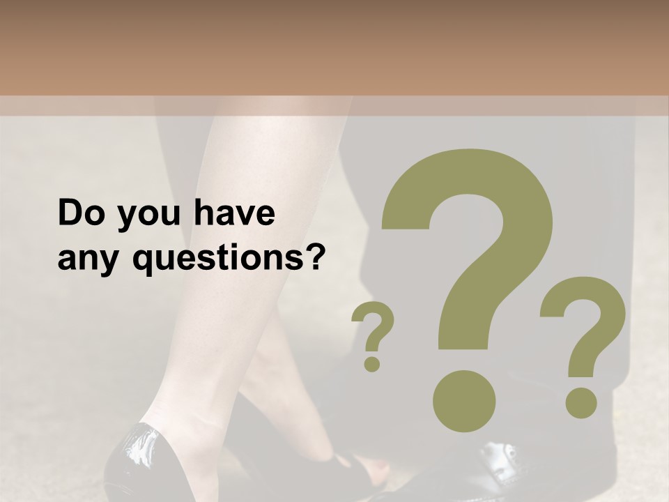 Legs Of The Groom And The Bride PowerPoint Template