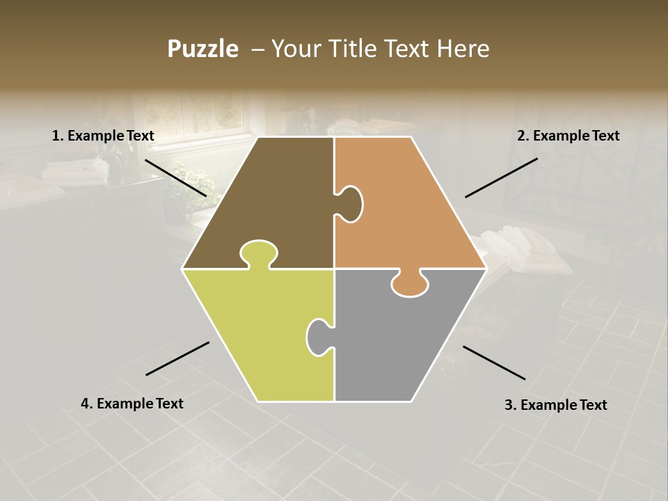 Upscale Bathroom With A Modern Tub And Tile Floor. PowerPoint Template