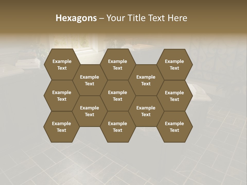 Upscale Bathroom With A Modern Tub And Tile Floor. PowerPoint Template