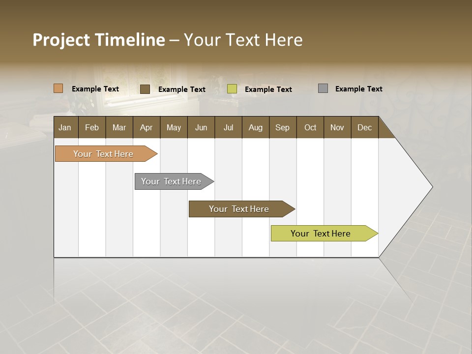 Upscale Bathroom With A Modern Tub And Tile Floor. PowerPoint Template