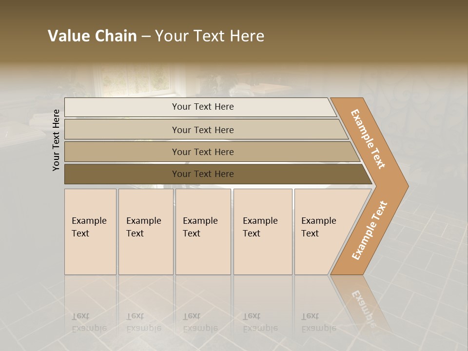 Upscale Bathroom With A Modern Tub And Tile Floor. PowerPoint Template