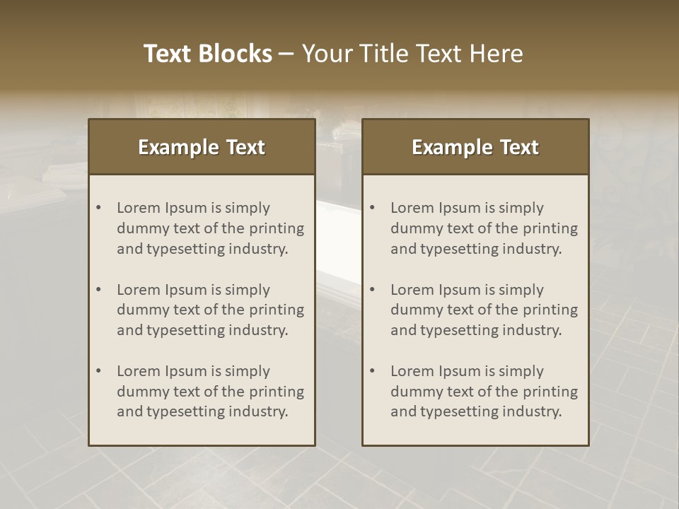 Upscale Bathroom With A Modern Tub And Tile Floor. PowerPoint Template
