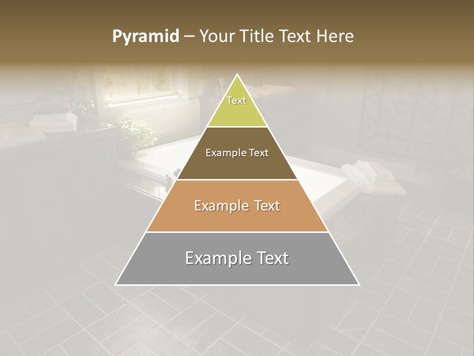 Upscale Bathroom With A Modern Tub And Tile Floor. PowerPoint Template