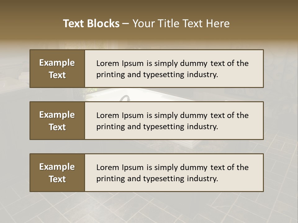 Upscale Bathroom With A Modern Tub And Tile Floor. PowerPoint Template