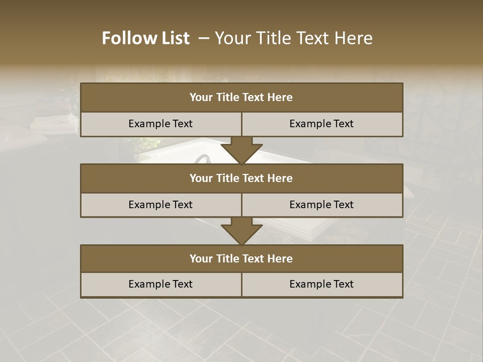 Upscale Bathroom With A Modern Tub And Tile Floor. PowerPoint Template