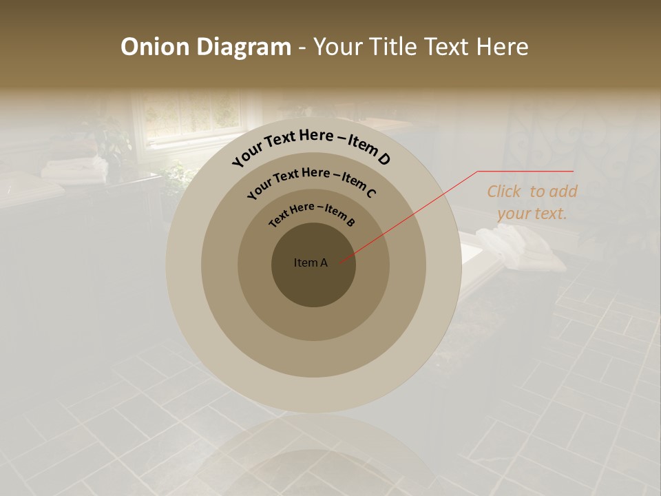 Upscale Bathroom With A Modern Tub And Tile Floor. PowerPoint Template