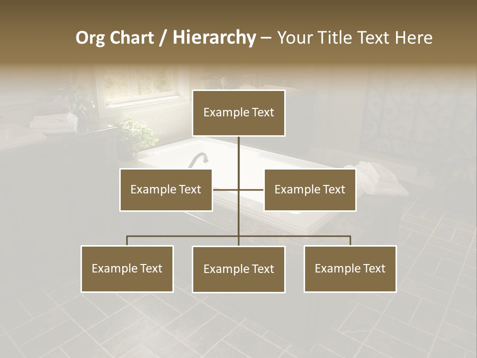 Upscale Bathroom With A Modern Tub And Tile Floor. PowerPoint Template