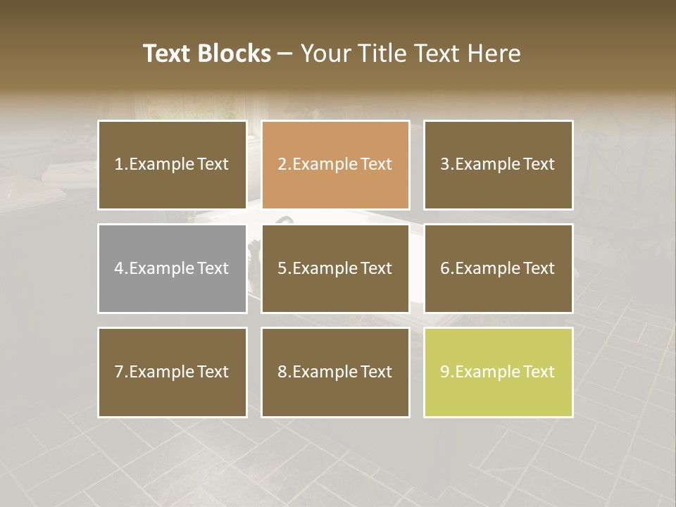 Upscale Bathroom With A Modern Tub And Tile Floor. PowerPoint Template