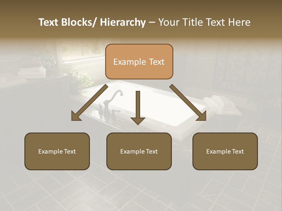 Upscale Bathroom With A Modern Tub And Tile Floor. PowerPoint Template