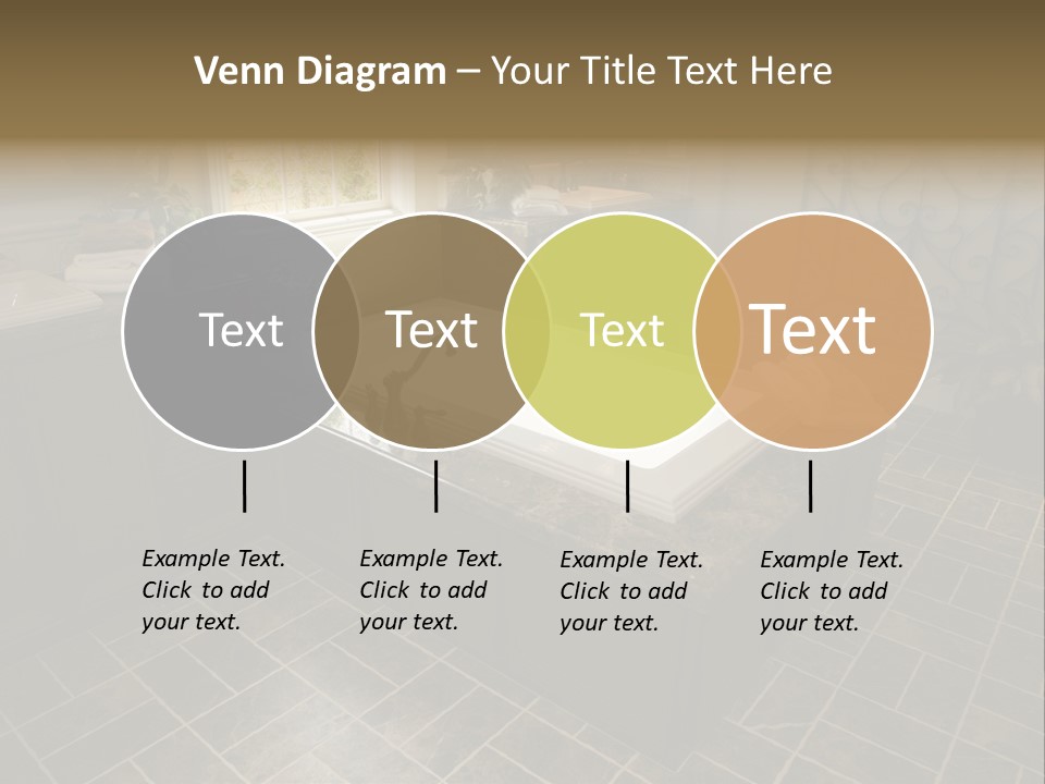 Upscale Bathroom With A Modern Tub And Tile Floor. PowerPoint Template