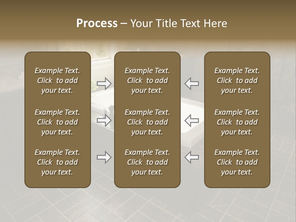 Upscale Bathroom With A Modern Tub And Tile Floor. PowerPoint Template