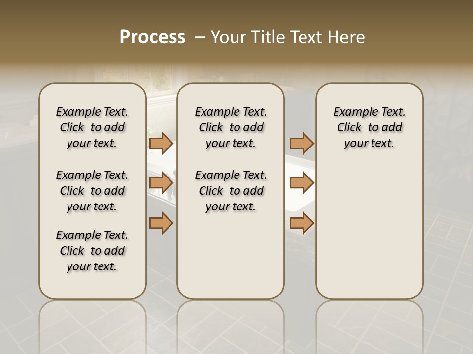 Upscale Bathroom With A Modern Tub And Tile Floor. PowerPoint Template