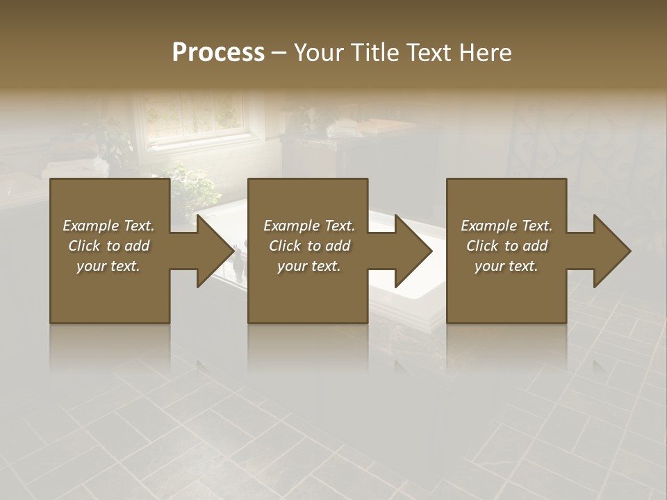 Upscale Bathroom With A Modern Tub And Tile Floor. PowerPoint Template