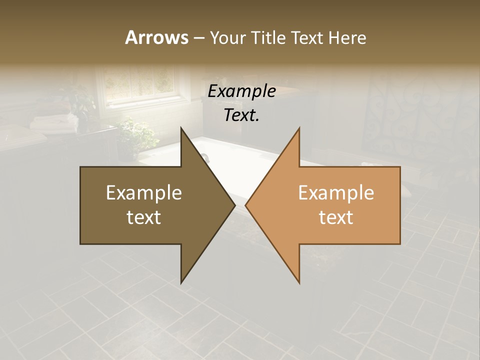 Upscale Bathroom With A Modern Tub And Tile Floor. PowerPoint Template