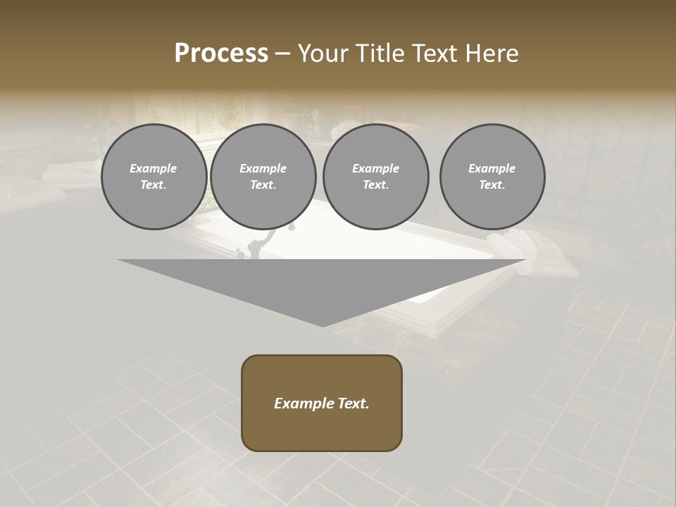 Upscale Bathroom With A Modern Tub And Tile Floor. PowerPoint Template